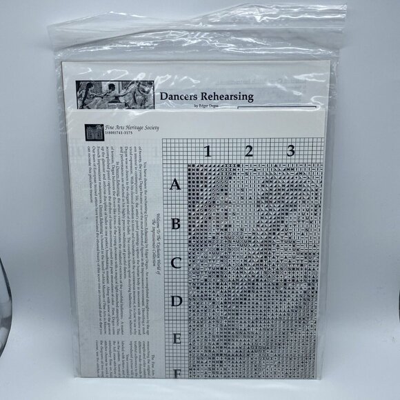 Dancers Rehearsing Cross Stitch Chart The Fine Arts Heritage Society Edgar Degas - Picture 5 of 8